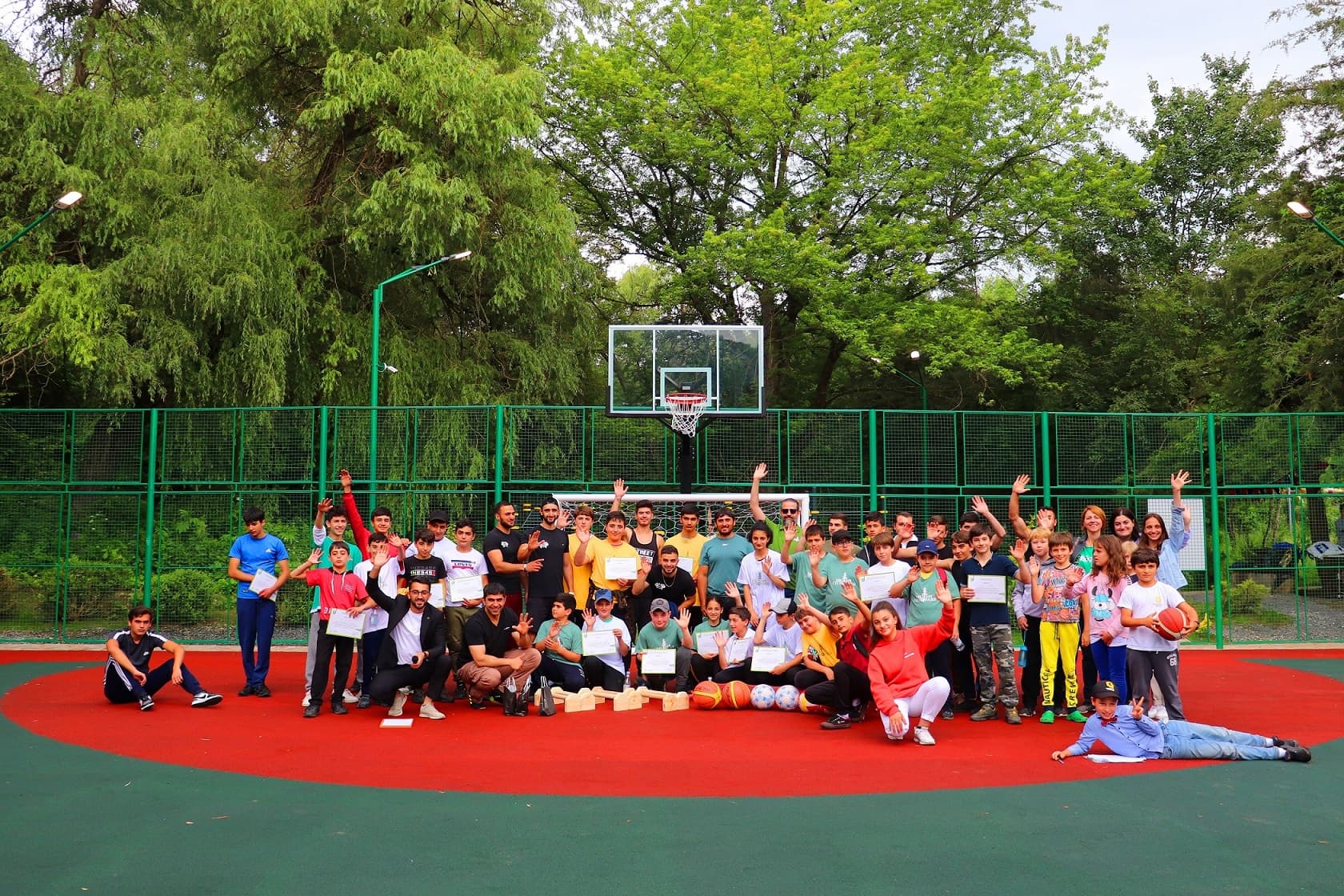 В городском парке Дилижана открылась новая многофункциональная спортивная площадка